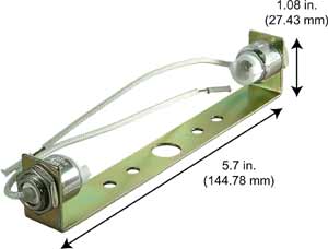 Tungsten Halogen(Quartz) Tungsten Halogen Sockets R7S (RSC) 118-119mm QUARTZ SOCKET WITH LEADS 118MM