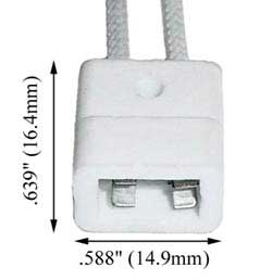Incandescent Sockets - Adaptors WEDGE BASE  CERAMIC (T3.25-T5)