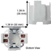 Fluorescent Fluorescent Sockets Compact Fluorescent Sockets D 26W-32W  4 PIN TRIPLE TWIN TUBE