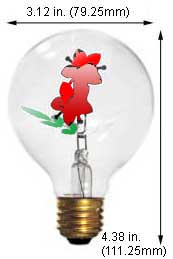 Incandescent Incandescent G25 G25 RED FLOWER 120V