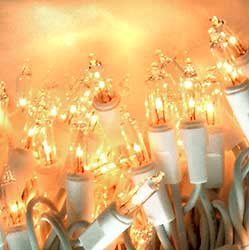 Incandescent Christmas Bulbs - Strings Mini Strings 100LT-ICICLE-CLEAR STRING
