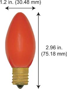 Incandescent Christmas Bulbs - Strings C9 Bulbs 7C9R -BULK RED         130V