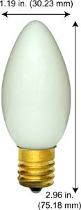 Incandescent Christmas Bulbs - Strings C9 Bulbs 7C9W -BULK WHITE       130V