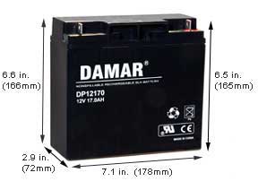 Specialty Batteries Emergency Light Batteries NONSPILLABLE RECHARGEABLE SLA BATTERY