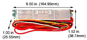 Ballasts Fluorescent Electronic Ballasts T10 WH3-120-L