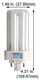 Fluorescent Compact Fluorescent Triple Twin Shape(4pin) CFM18W/GX24Q-2/827