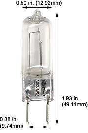 Tungsten Halogen(Quartz) Tungsten Halogen JCD Q75T4/CL/GY8.6 