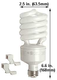 Fluorescent Compact Fluorescent Super Spiral Medium Screw HT15/32/SL/27K 3-WAY