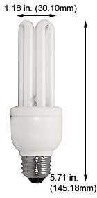 Fluorescent Compact Fluorescent Triple Twin Medium Screw EL15W/TBX/64K