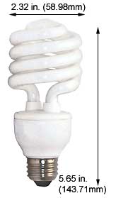 Fluorescent Compact Fluorescent Spiral Medium Screw HM25SL/64K