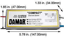Ballasts Fluorescent Electronic Ballasts T8 EL132-40T8 12V ELECTRONIC