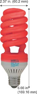 Fluorescent Compact Fluorescent Colored H30SL/FR/SS FLUORESCENT RED