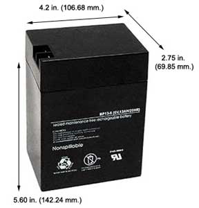 Specialty Batteries Emergency Light Batteries PS-695