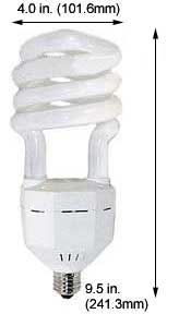 Fluorescent Compact Fluorescent Super Spiral Medium Screw HS45SL/64K 120V SUPER SPIRAL