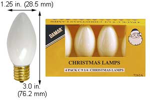 Incandescent Christmas Bulbs - Strings C9 Bulbs 7C9CCW
