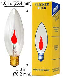 Incandescent Incandescent CTC 3W CTC Flicker Flame