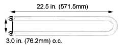 Fluorescent Fluorescent Tubes T12 Medium BiPin FB40WW/U/3 WM