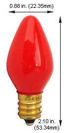 Incandescent Christmas Bulbs - Strings C7 Bulbs 7C7R