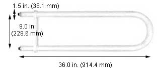 Fluorescent U-Bend Lamps U-Bend HO FTU9-96T12CW/HO