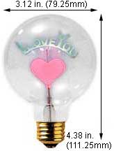 Incandescent Incandescent G25 FL-2737 I LOVE YOU BULB