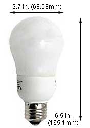 Fluorescent Compact Fluorescent A Shape Medium Screw EL20W/A21/41K