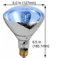 Incandescent Colored Reflector - Par 120BR40BW 130V BLUE-WHITE