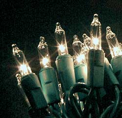 Incandescent Christmas Bulbs - Strings Mini Strings 100 LITE ICICLE W/ GREEN WIRE