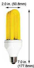 Fluorescent Compact Fluorescent DLS(SLS) Shape Medium Screw DLS/15/YELLOW  